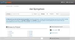 Desktop Screenshot of help.springshare.com