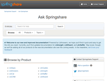 Tablet Screenshot of help.springshare.com